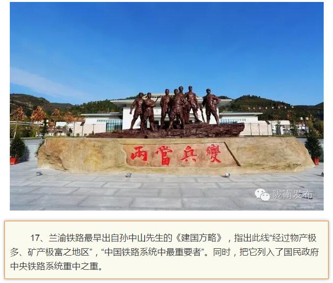 蘭渝鐵路最早由孫中山先生提出？在隴南，你不知道的事兒還有……