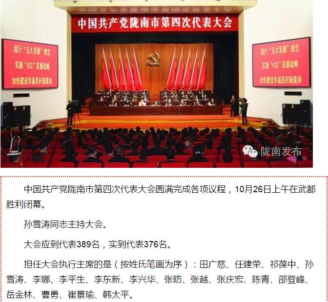 市第四次黨代會勝利閉幕！選出新一屆領(lǐng)導班子