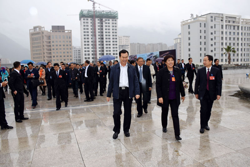 政協(xié)隴南市第四屆委員會第一次會議委員參觀階州廣場