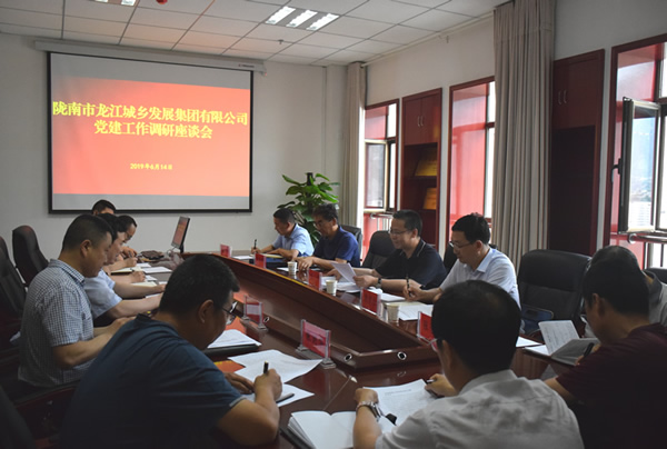 隴南市委常委、組織部部長楊郃調(diào)研指導(dǎo)市龍江城鄉(xiāng)發(fā)展集團(tuán)公司黨建工作