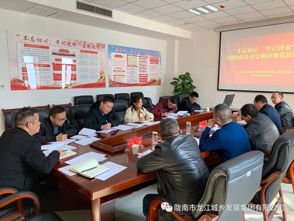 市龍江集團(tuán)黨支部召開“不忘初心、牢記使命”專題組織生活會和民主評議黨員會議